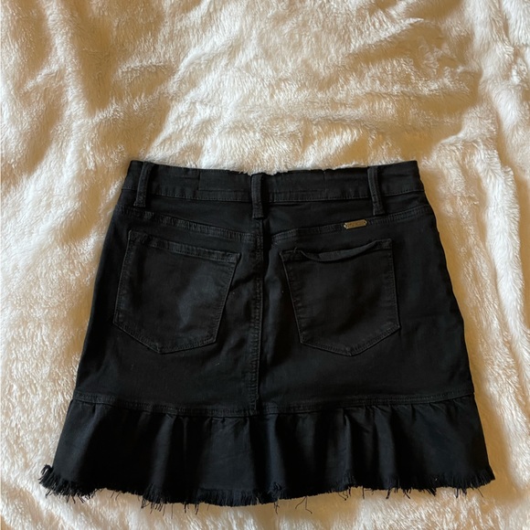 Black jean mini skirt - Picture 2 of 2